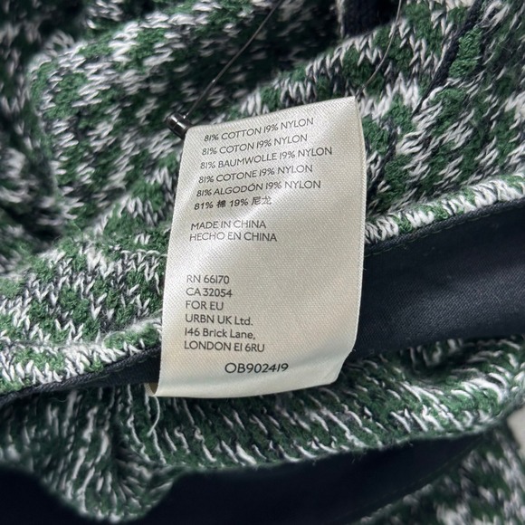 Free People Pants Cozy Knit Womens Size S Green White Textured Casual‎ High Rise - Picture 6 of 9